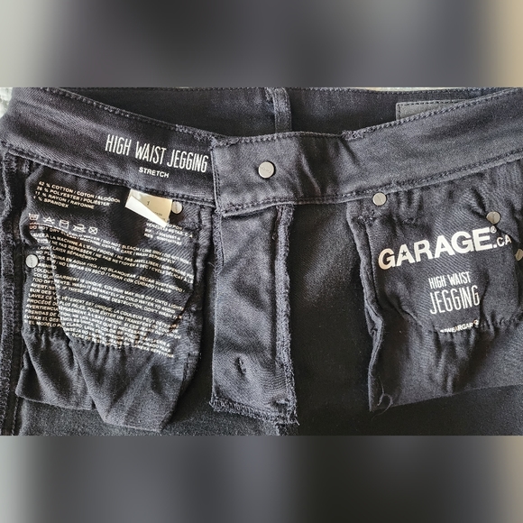 Garage GA Junior's Size 1 Black High Waist Stretch High Rise Denim Jeggings. New - Picture 8 of 8